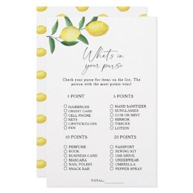 Citrus lemon - What's in your purse game