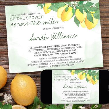 Citrus Lemons Bridal Shower by Mail Mint Wash Invitations