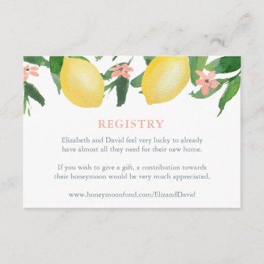 Citrus Lemons Pink Matching Registry Informations Enclosure Invitations