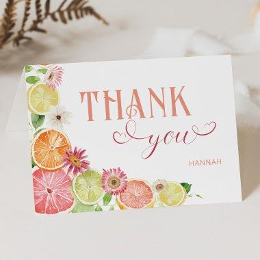 Citrus Main Squeeze Summer Bridal Shower Thank You Invitations