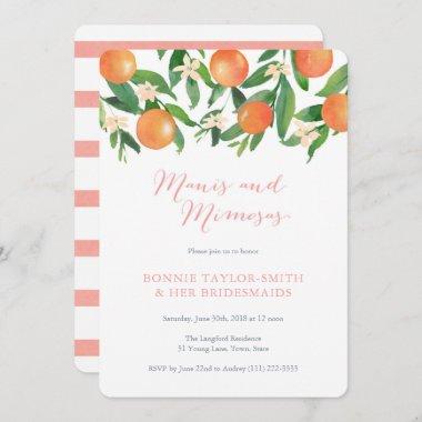 Citrus Manis and Mimosas Bridesmaids Lunch Invitations