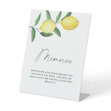 Citrus - memories with the bride pedestal sign