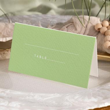 Citrus Minimalist Green Wedding Folded Place Invitations