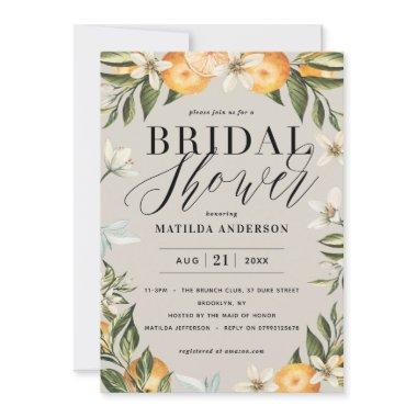 Citrus, orange + blossom  party