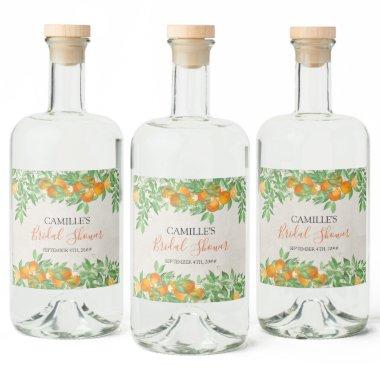 Citrus Orange  Personalized Liquor Bottle Label
