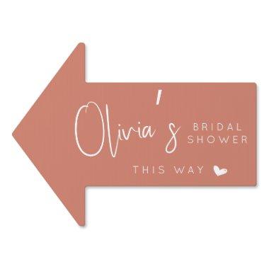 Citrus orange  this way arrow sign