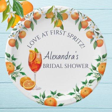 Citrus Orange Love at First Spritz  Paper Plates
