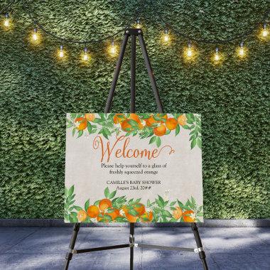 Citrus Oranges Blossom Botanical Welcome Foam Board