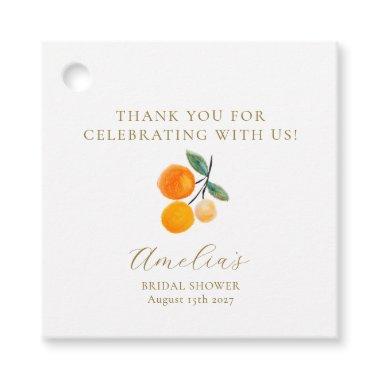 Citrus Oranges Bridal Brunch Custom Thank You Favor Tags