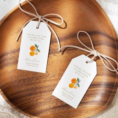 Citrus Oranges Bridal Brunch Custom Thank You Gift Tags