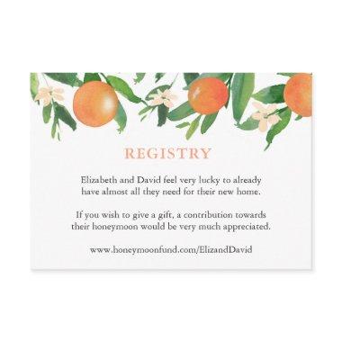Citrus Oranges Shower Registry or Details Enclosure
