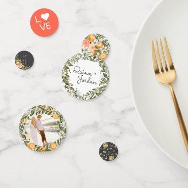 Citrus Orchard Boho Botanical Bridal Shower Confetti