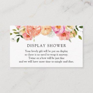 Citrus Pink Flowers Display Shower Enclosure Invitations