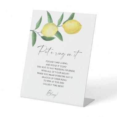 Citrus - spring put a ring on it game pedestal sign