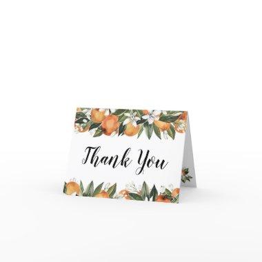 Citrus Thank You Invitations Citrus Bridal Shower