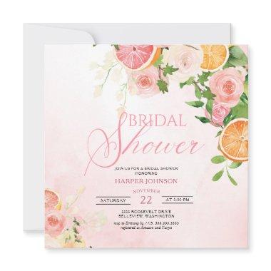 Citrus Theme Fruit Pink Floral