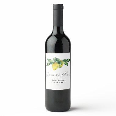Citrus Theme Lemon Template Wine Labels