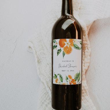 Citrus Themed  Wine Label