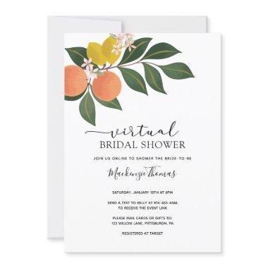 Citrus Virtual Bridal Shower Invitations