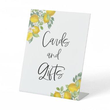 Citrus Yellow Lemon Theme Invitations and Gifts Sign