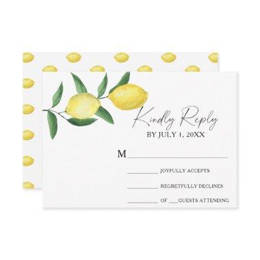 Citrus yellow - Wedding RSVP Card