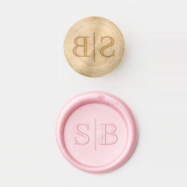 Classic 2 Monogram Elegant Wedding Couple Initial Wax Seal Stamp