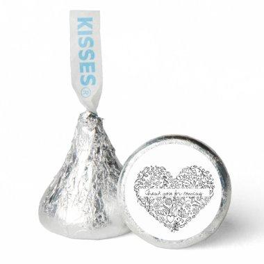 Classic Black Shower Favor Thank You Hershey Kiss