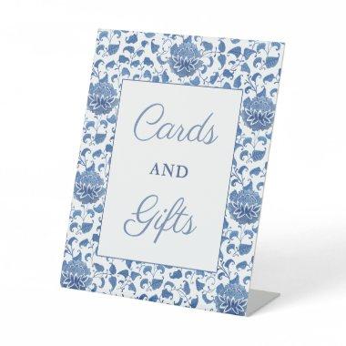 Classic Blue And White Invitations And Gifts Baby Shower Pedestal Sign