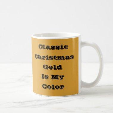 Classic Christmas Gold Fall Winter Solid Color Coffee Mug