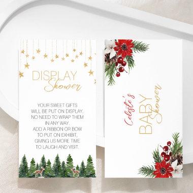 Classic Christmas White Baby Shower Display Shower Enclosure Invitations