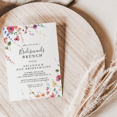 Classic Colorful Wild Bridesmaids Brunch Shower Invitations
