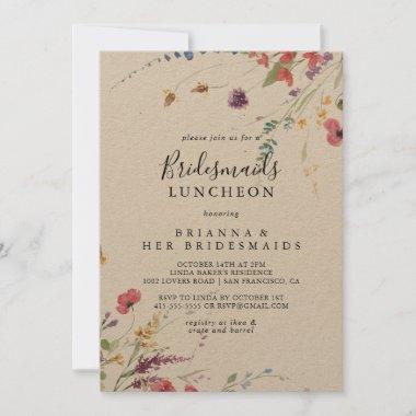 Classic Colorful Wild Bridesmaids Luncheon Shower Invitations