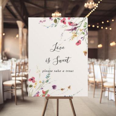 Classic Colorful Wild Floral Love Is Sweet Sign