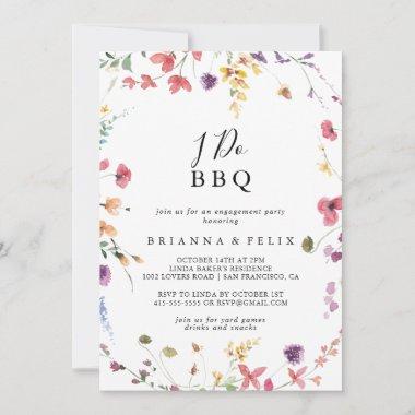 Classic Colorful Wild I Do BBQ Engagement Party Invitations