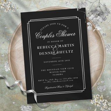 Classic Deco | Black and White Couples Shower