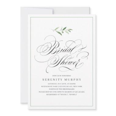 Classic Elegance Script Greenery
