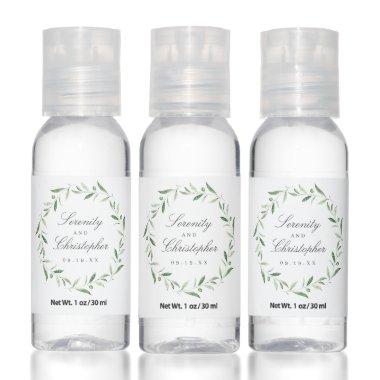 Classic Elegance Script Greenery Wedding favors Hand Sanitizer