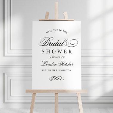 Classic Elegant Black Wedding Bridal Shower Foam Board