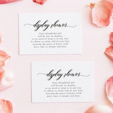 Classic Elegant Script Bridal Baby Display Shower Note