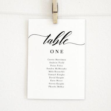 Classic Elegant Script Wedding Table Numbers