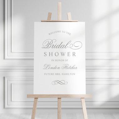Classic Elegant Silver Wedding Bridal Shower Foam Board