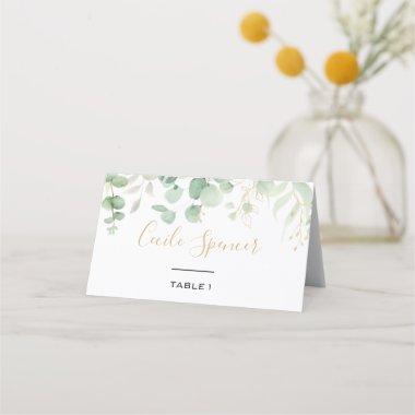 Classic Eucalyptus Gold Leaf Formal Wedding Place