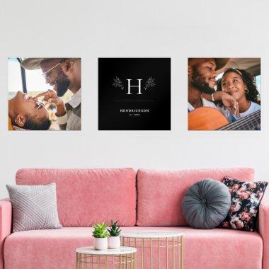 Classic Family Monogram & Name Wall Art Sets