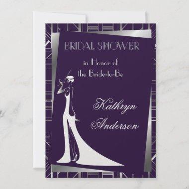 Classic Gatsby Deco Bridal Shower Invitations