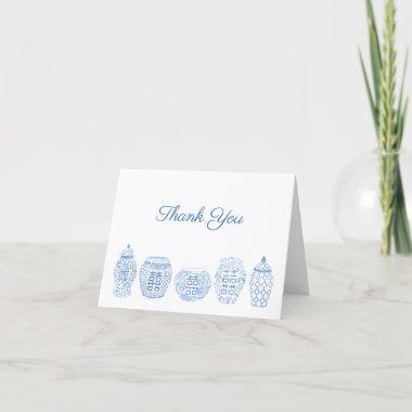 Classic Ginger Jars Blue And White Southern Thank You Invitations