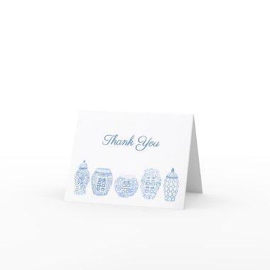 Classic Ginger Jars Blue And White Southern Thank You Invitations