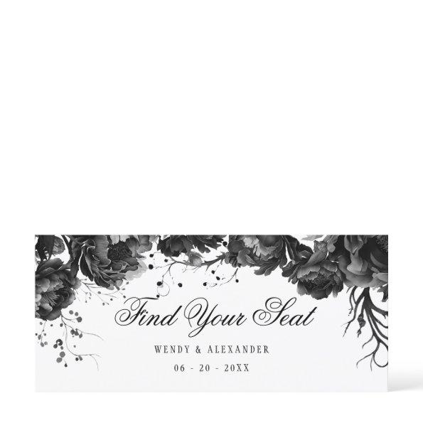 Classic Gothic White Hanging Seating Chart Header