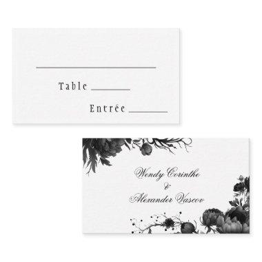 Classic Gothic White Wedding Menu Choice Flat Place