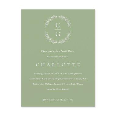 Classic Laurel Wreath  Invitation Post