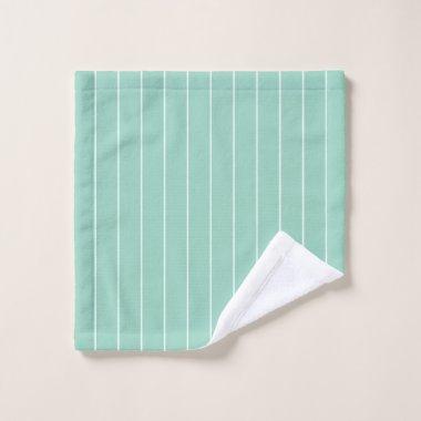 Classic Light Teal Stripe Wash Cloth